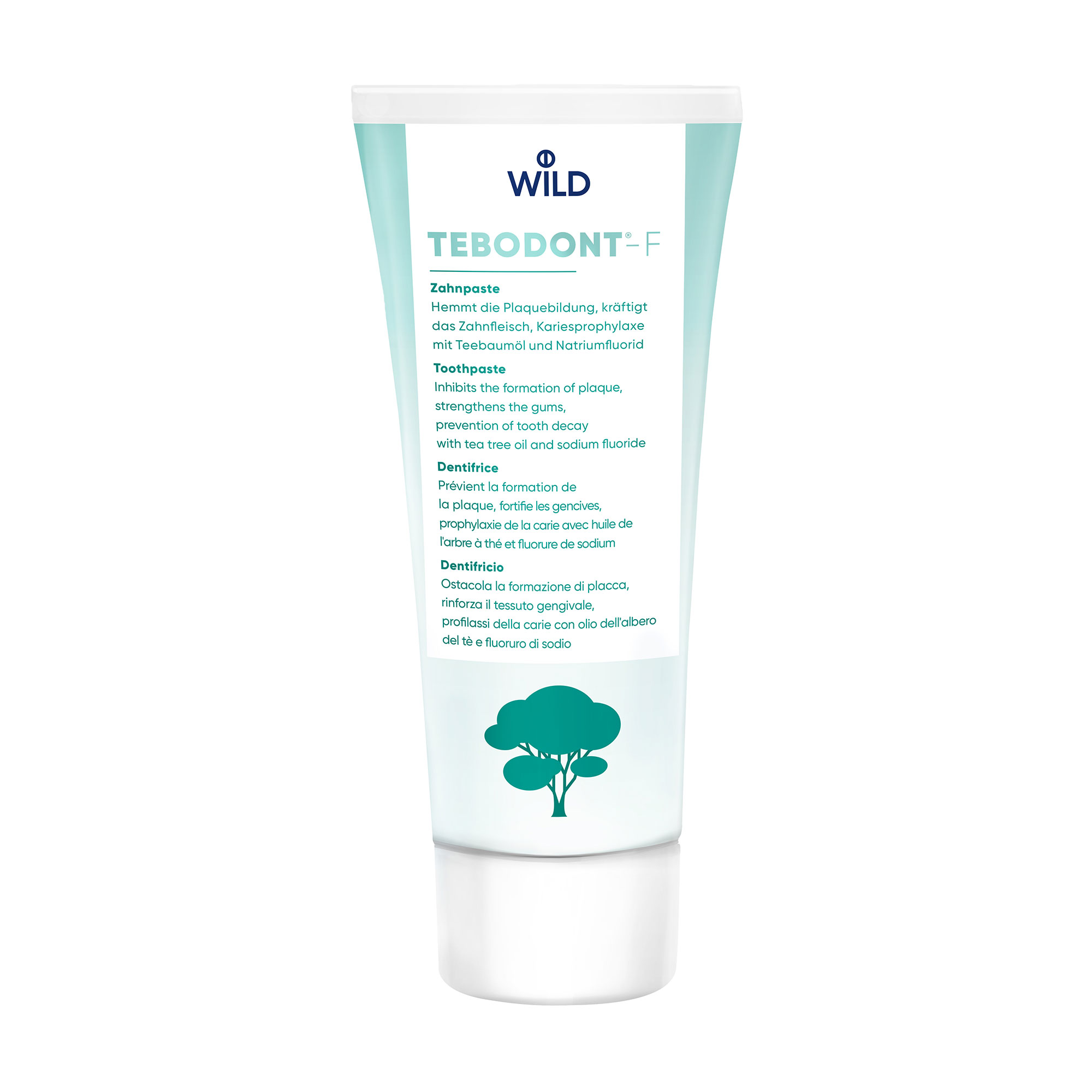 Зубна паста Dr. Wild Tebodont-F з олією чайного дерева, з фторидом, 75 мл